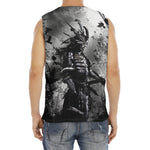 Dark Samurai Warrior Print Men's Fitness Tank Top