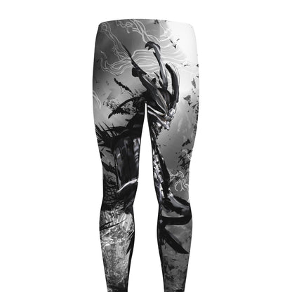 Dark Samurai Warrior Print Men's leggings