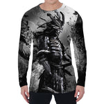 Dark Samurai Warrior Print Men's Long Sleeve T-Shirt