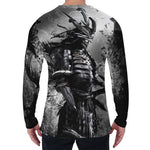 Dark Samurai Warrior Print Men's Long Sleeve T-Shirt