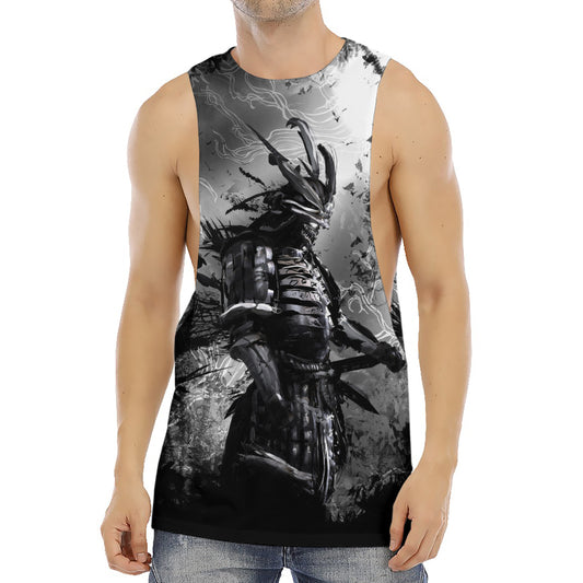 Dark Samurai Warrior Print Men's Muscle Tank Top