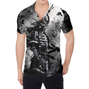 Dark Samurai Warrior Print Men's Shirt