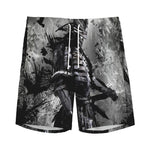 Dark Samurai Warrior Print Men's Sports Shorts