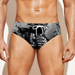 Dark Samurai Warrior Print Men's Swim Briefs