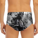 Dark Samurai Warrior Print Men's Triangle Swim Briefs