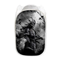 Dark Samurai Warrior Print Mesh Laundry Hamper