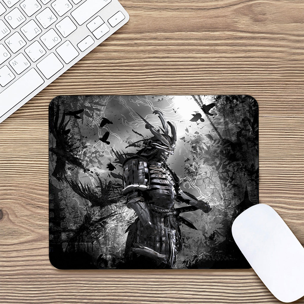 Dark Samurai Warrior Print Mouse Pad