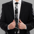 Dark Samurai Warrior Print Necktie
