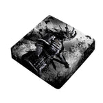 Dark Samurai Warrior Print Outdoor Seat Cushion Cover