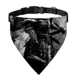 Dark Samurai Warrior Print Over The Collar Dog Bandana