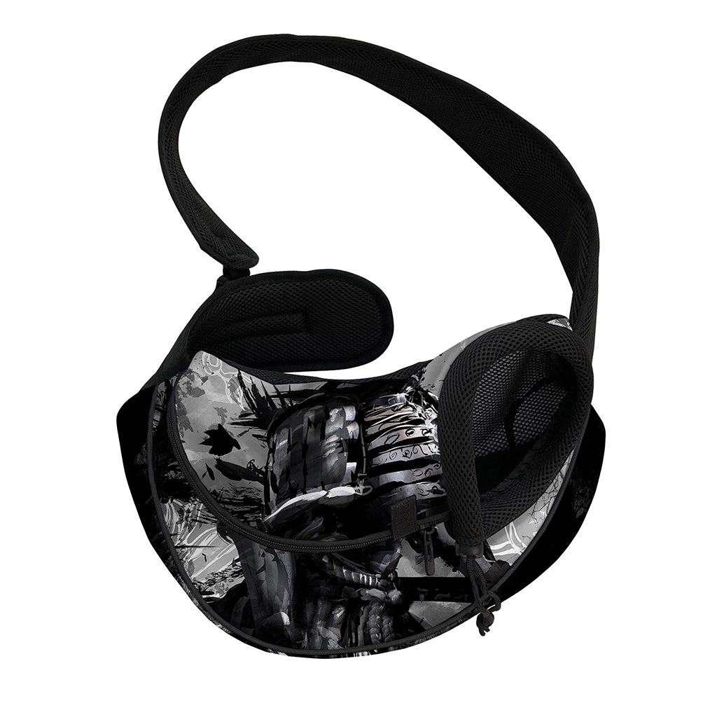 Dark Samurai Warrior Print Pet Sling Carrier