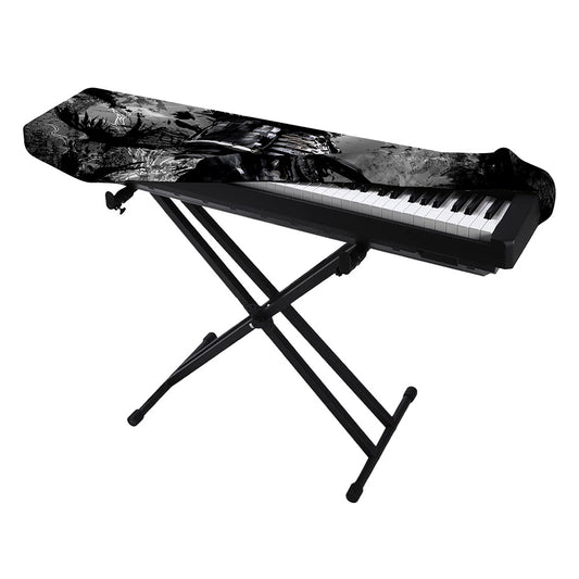 Dark Samurai Warrior Print Piano Keyboard Cover