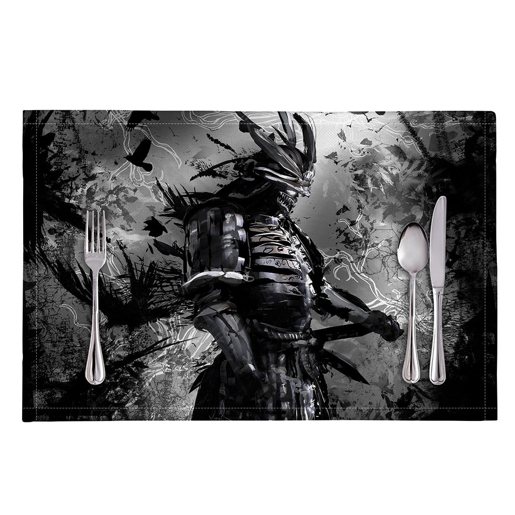 Dark Samurai Warrior Print Placemat