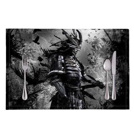 Dark Samurai Warrior Print Placemat