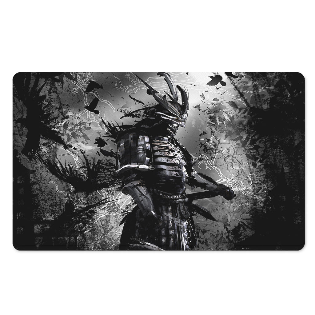 Dark Samurai Warrior Print Polyester Doormat