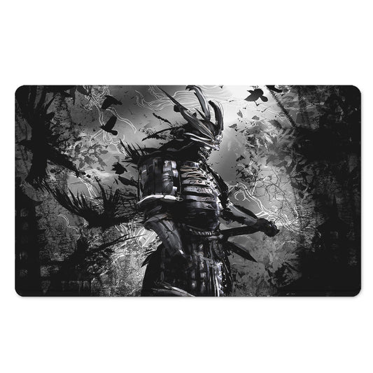 Dark Samurai Warrior Print Polyester Doormat
