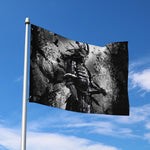 Dark Samurai Warrior Print Polyester Flag