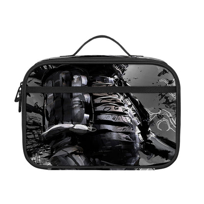 Dark Samurai Warrior Print Portable Lunch Bag