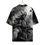 Dark Samurai Warrior Print Rayon Hawaiian Shirt