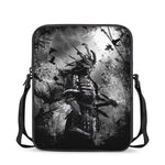 Dark Samurai Warrior Print Rectangular Crossbody Bag
