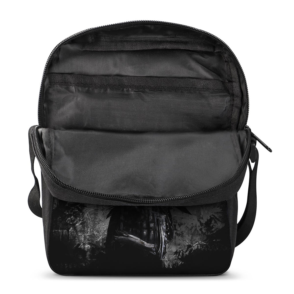 Dark Samurai Warrior Print Rectangular Crossbody Bag