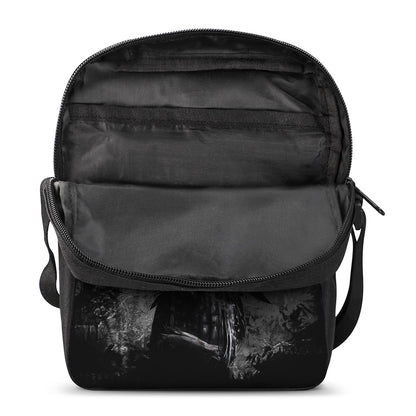Dark Samurai Warrior Print Rectangular Crossbody Bag