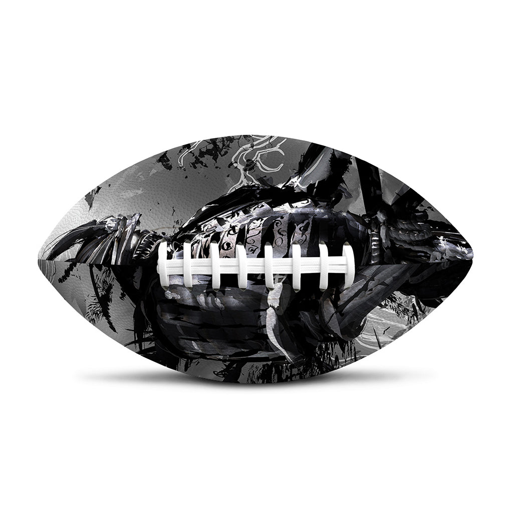 Dark Samurai Warrior Print Rugby Ball