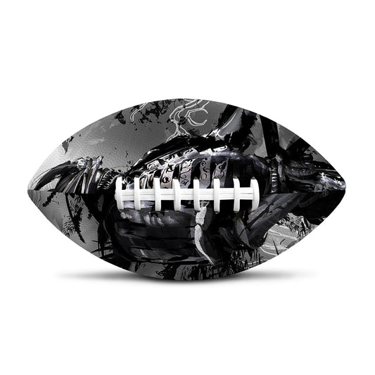 Dark Samurai Warrior Print Rugby Ball