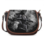 Dark Samurai Warrior Print Saddle Bag