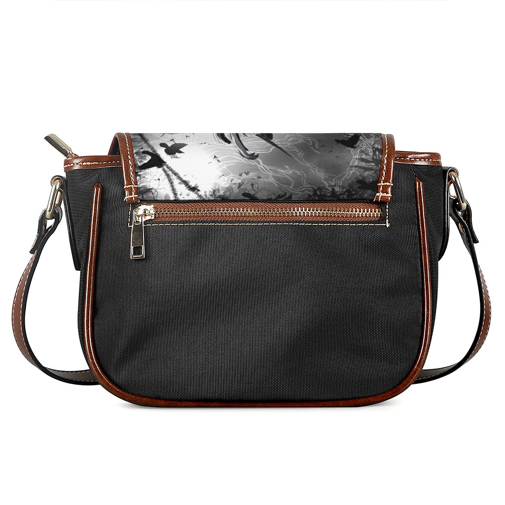 Dark Samurai Warrior Print Saddle Bag