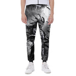 Dark Samurai Warrior Print Scuba Joggers