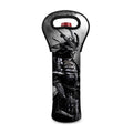 Dark Samurai Warrior Print Single Neoprene Wine Tote