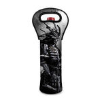 Dark Samurai Warrior Print Single Neoprene Wine Tote