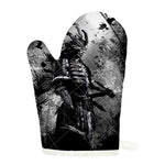 Dark Samurai Warrior Print Single Oven Mitt