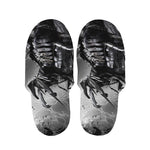 Dark Samurai Warrior Print Slippers