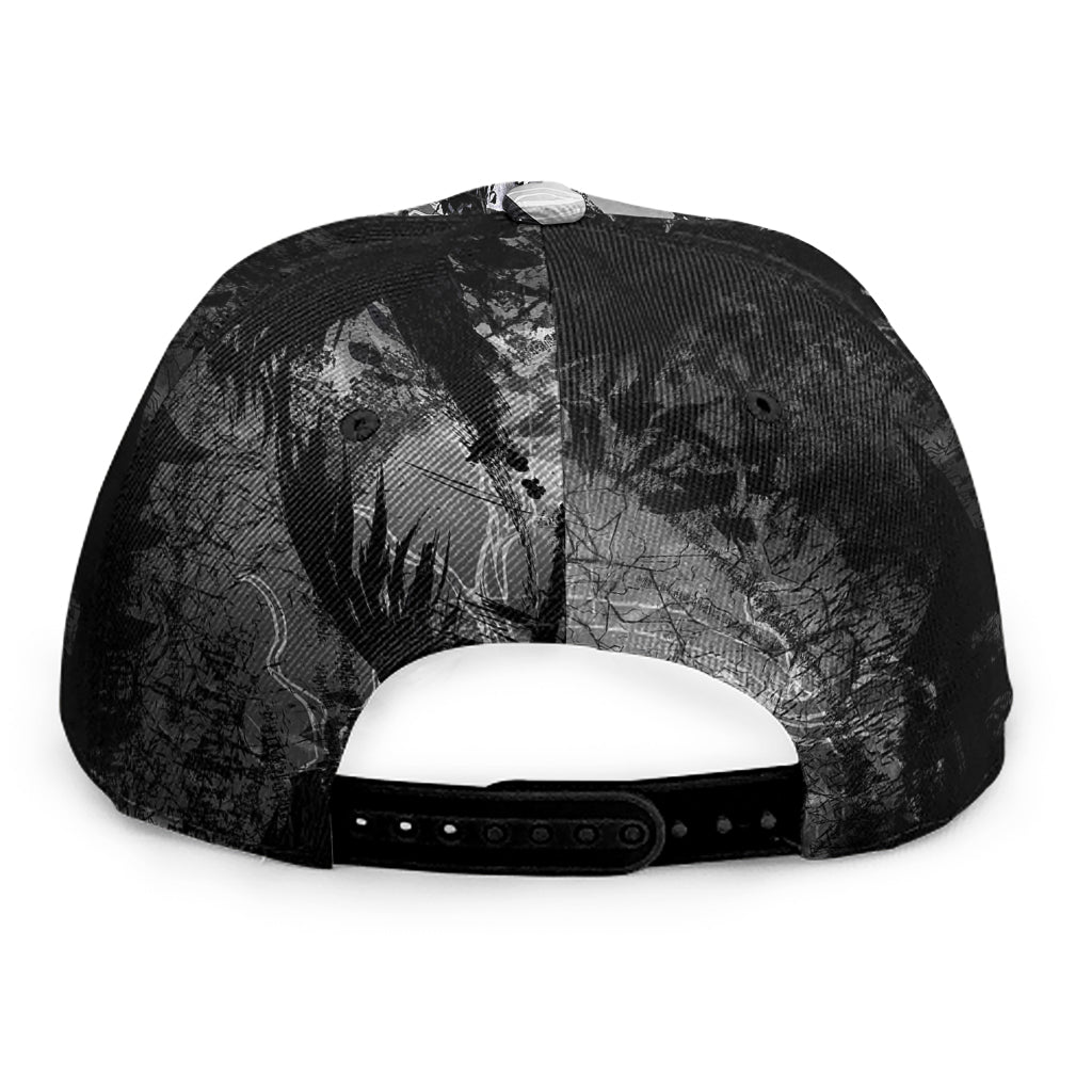 Dark Samurai Warrior Print Snapback Cap
