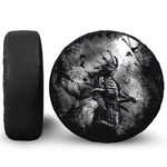Dark Samurai Warrior Print Tire Cover
