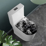 Dark Samurai Warrior Print Toilet Lid Cover