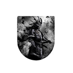 Dark Samurai Warrior Print Toilet Lid Cover