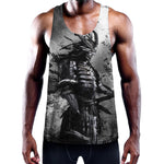 Dark Samurai Warrior Print Training Tank Top