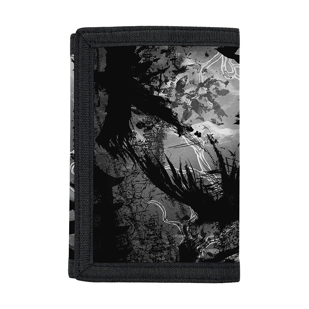 Dark Samurai Warrior Print Trifold Wallet