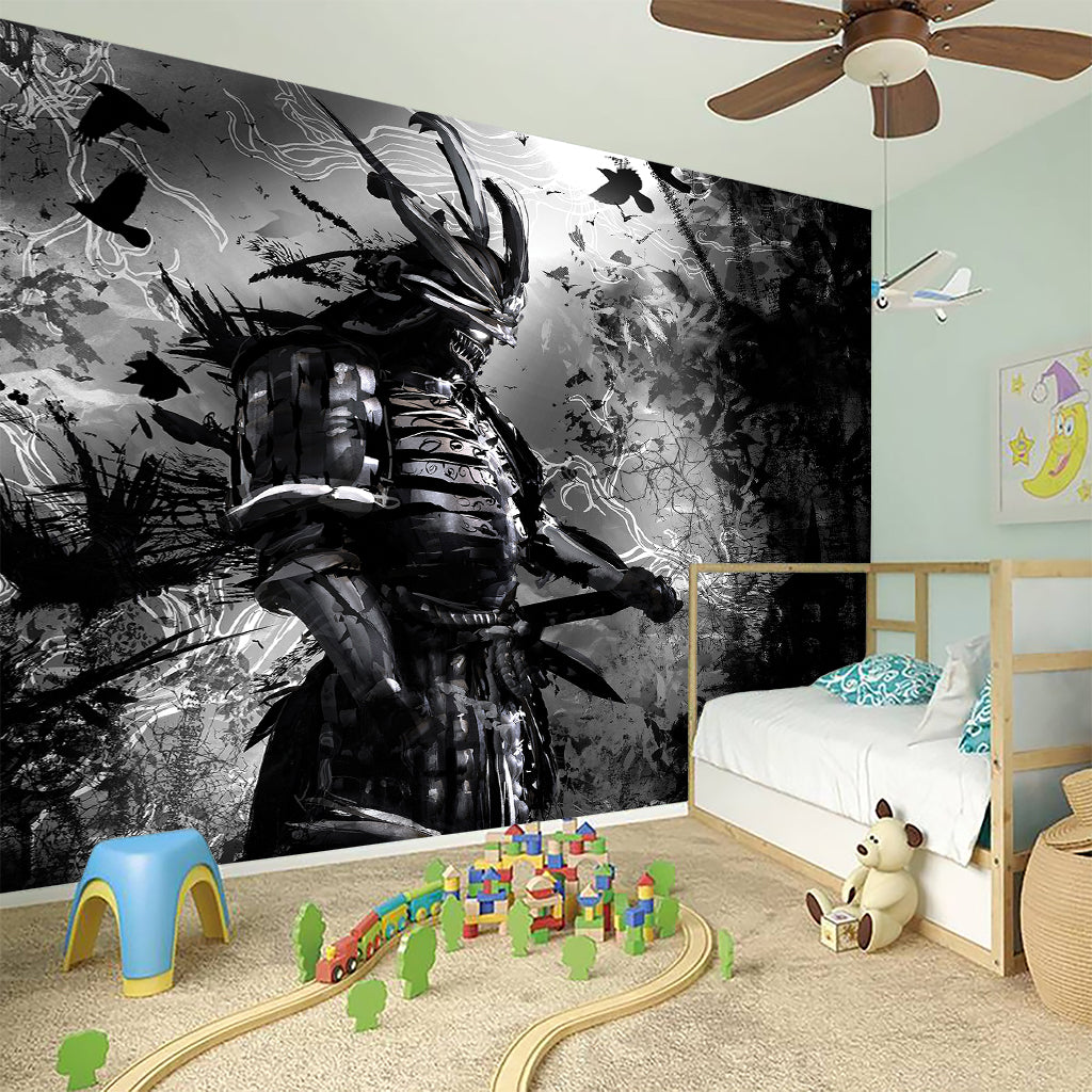Dark Samurai Warrior Print Wall Sticker