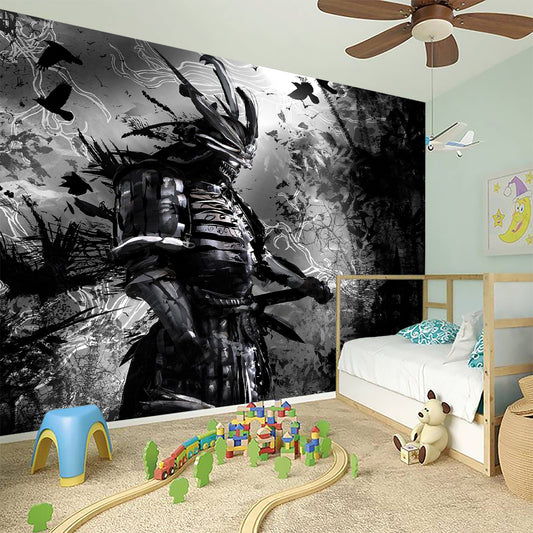 Dark Samurai Warrior Print Wall Sticker