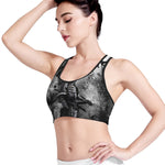 Dark Samurai Warrior Print Women's Sports Bra