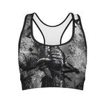 Dark Samurai Warrior Print Women's Sports Bra