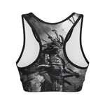 Dark Samurai Warrior Print Women's Sports Bra