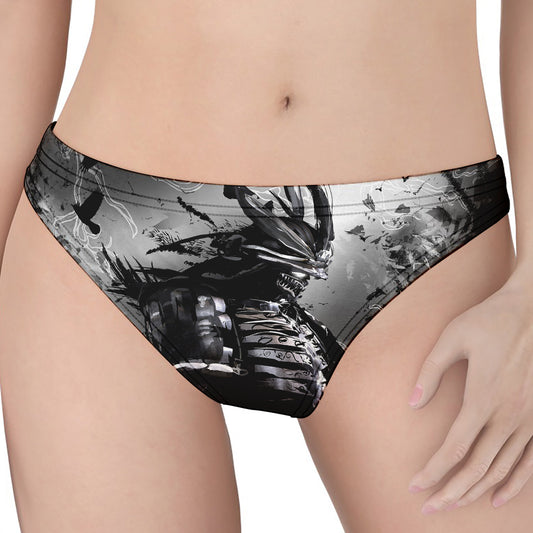 Dark Samurai Warrior Print Women's Thong