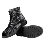 Dark Samurai Warrior Print Work Boots