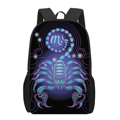 Dark Scorpio Zodiac Sign Print 17 Inch Backpack