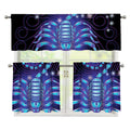 Dark Scorpio Zodiac Sign Print 3 Piece Kitchen Curtains
